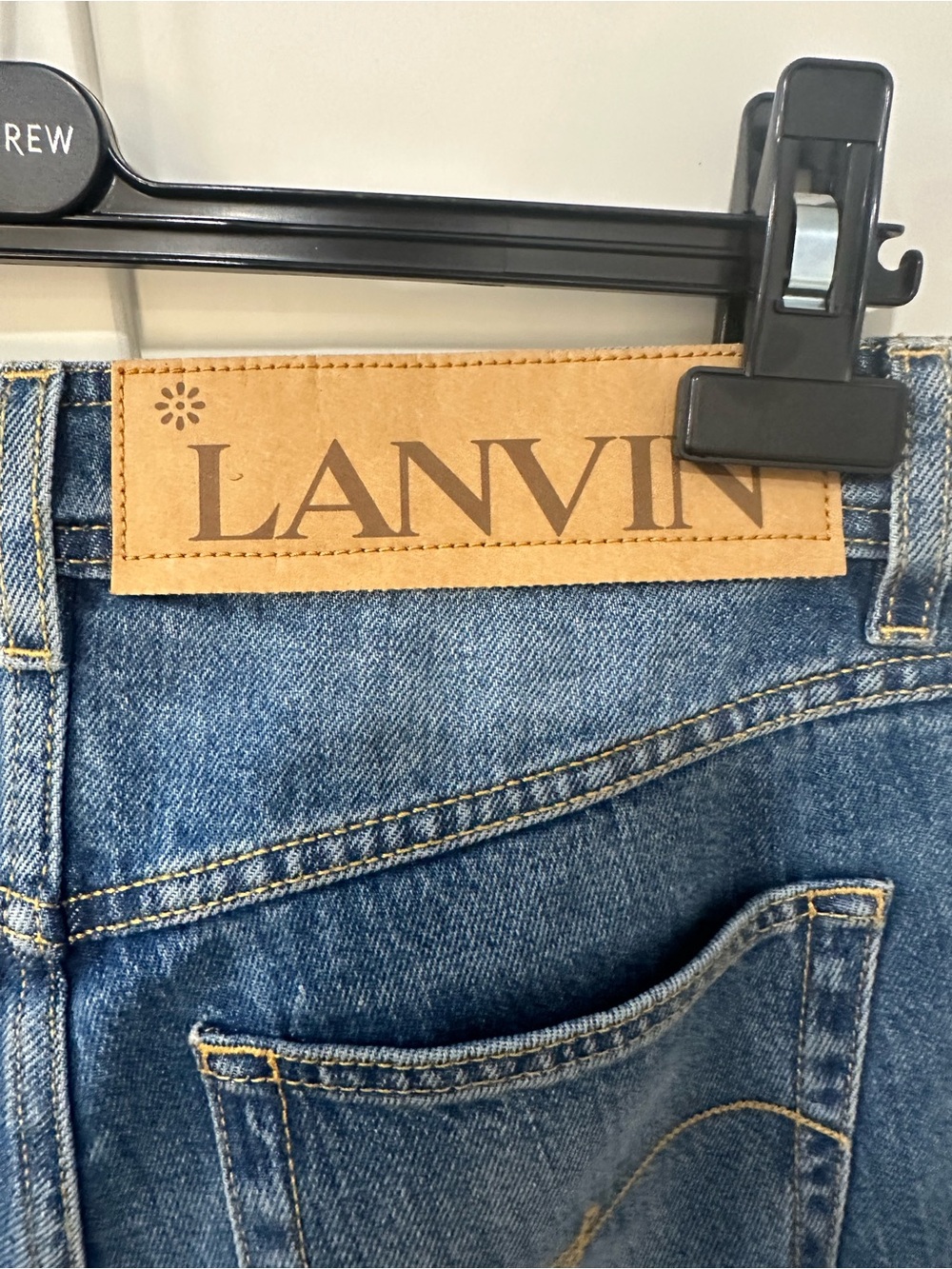Lanvin womens Medium Blue Relaxed Denim Jeans